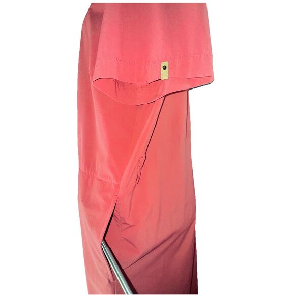 Fjallraven Ovik Lite Dress Large Buttons Short Sleeve Pockets Outdoor Travel Red - Picture 4 of 10